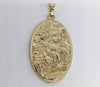 Plated Archangel Saint Michael and Guardian Angel Double Side Pendant*