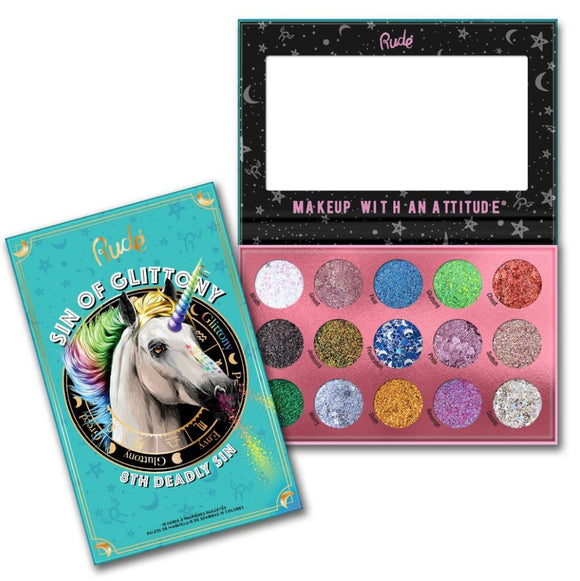 Rude Cosmetics Sin of Glittony Chunky Glitter Palette