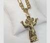 Plated Divine Child Pendant and Diamond Figaro Chain Set