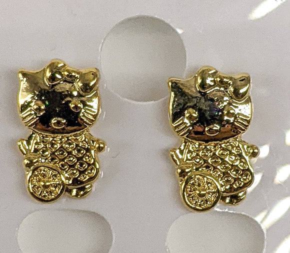 Plated Hello Kitty Stud Earring