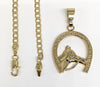 Gold Plated Horse and Chain Set*