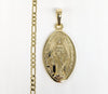 Plated Virgin Mary Pendant and Chain Set