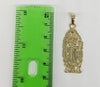 Plated Virgin Mary Pendant and Sticks Chain Set
