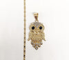 Plated Owl Pendant and Chain Set