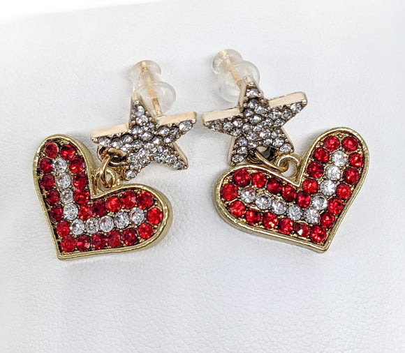 Plated Stud Heart Earring