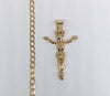 Plated Dainty Cross Cuban Link 18" Chain Necklace